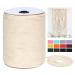 Macrame Cord 4mm x 328Yards(984Feet) Natural Cotton Macrame Rope - 3 Strands Twisted Macrame Cotton Cord for Wall Hanging  Plant Hangers  Crafts  Gift Wrapping and Wedding Decorations Natural Color 4mm x 328yards