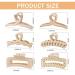 6PCS Large Beige Acrylic Matte Hair Claw Clips | No Slips Strong Hold | Rectangle Hair Clips for Women Girls | Cute Hair Accessories - Buy Online on GoSupps.com