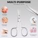 Buy Premium Curved Manicure Scissors | Versatile Nail Eyebrow & Beard Scissors for Men & Women - 3.6" Silver - Buy Online on GoSupps.com