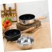 ABOOFAN 2pcs Maifan Stone Noodles Pan Iron Frying Pan Small Soup Pot Wok for Induction Cooktop Non Stick Frying Pan Cooking Pan with Lid Cooker Pan Wood Noodle Pot Wooden Handle - Buy Online on GoSupps.com