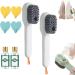 2 in 1 Multifunction Cleaning Brush Multifunctional Cleaning Brush with Soap Dispenser Liquid Filled laundry Brush Household Cleaning Clothes Shoes Brush with Liquid Box (2pcsWhite)
