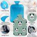 Panda Hot Water Bottle with Fluffy Cover - 2L Capacity for Cozy Nights | Pain Relief for Back Neck & Shoulders - Buy Online on GoSupps.com