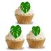 24 edible PRE CUT Jungle rainforest leaves kids childrens party decorations Wafer Paper Cupcake Topper Cake