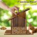 Garden Squirrel Feeder Wooden Squirrel Feeder House Large Capacity Squirrel Feeding Stations Easy to Fill Chipmunk Feeding Platform for Corn Peanuts Outside 32.5x12.5x21cm - Buy Online on GoSupps.com