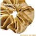 2 PCS Large Premium Hair Velvet Scrunchies in Golden Brown for Women, Girls, and Kids - Buy Online on GoSupps.com