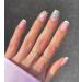 24 Pcs Acrylic Press on Nails Short | Medium, Glue on Nails for Women, Fake Nails with Glue (Pink Flower French)