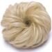 Bleach Blonde Hair Donut Scrunchie Bun Updo Extension - 7 Inch Wavy Curly Messy Ponytail - Buy Online on GoSupps.com