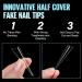  TOMICCA TOMICCA 240pcs Extra Long False Nails for Gel Nails Stiletto XXXL False Nails Acrylic False Nails Half Cover French False Na - Buy Online on GoSupps.com
