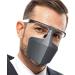 Snowfoller Reusable Plastic Protective Mask - Black | Breathable Anti-Splash Shield - Buy Online on GoSupps.com