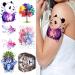 8 Sheets Colorful Fish Panda Owl Temporary Tattoo Sticker Waterproof Long Last Fake Tattoo for Kids Women
