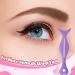 Eyeliner Stencils Silicone Eyes Wing Eyeliner Stencils Tool Lightweight Soft Portable Makeup Stencil for Girls Women Teens Females Purple - Buy Online on GoSupps.com