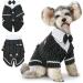 DENTRUN Dog Tuxedo Suit with Bow Tie - XL Black Dog Wedding Clothes & Christmas Outfit - Buy Online on GoSupps.com