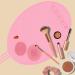 MagiDeal Brush Cleaning Mat Cosmetic Brushes Scrubber Mat Makeup Brush Holder Portable Washing Tool for Makeup Brush Sponge Powder Pink - Buy Online on GoSupps.com