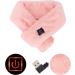 Wooxgehm Heated Scarf | Removable USB Heating Adjustable Neck Scarf - 3 Temperature Plush Scarf for Blood Circulation - Pink - Buy Online on GoSupps.com