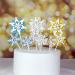 Personalised Cake Toppers Cake Decorations 3pcs/Set 3D Glitter Snowflake Cupcake Toppers Baby Shower Cake Decoration Christmas Birthday Decor Supplies (Color : Blu) - Buy Online on GoSupps.com