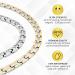 MagnetRX Titanium Magnetic Necklace Stylish Gold-Silver 55 cm (21.5 Inches) for Enhanced Wellness - Buy Online on GoSupps.com
