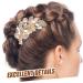SOESFOUFU Bride Rhinestone Hair Comb gold headpiece hair accessories hair jewels for women hair comb for bridal Japanese and Korean Metal wedding bride Clip hair hair comb Small and fresh - Buy Online on GoSupps.com