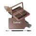 Eyebrow Powder Kit-2 Colors Soft Eye Brow Tinted Powder Palette Waterproof & Long Lasting Natural Gray Brown Brow Professional Eyebrow Contour Makeup Set for Women with Mirror Brow Tool-2# 02#