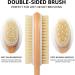 Wonderwin Double-Sided Wooden Body Brush with Soft and Stiff Bristles | Back Scrubber for Shower | Exfoliating & Softening Skin | Dry & Wet Brushing | Includes Exfoliating Gloves & Non-Slip Rubber - Buy Online on GoSupps.com