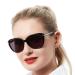 Fashion Sun Reading Glasses Women 1.25 Round Outdoor Readers UV400 Protection Durable 100 125 150 175 200 225 250 275 300 350 400 (Black 125) Black 1.25 x