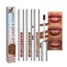 Lot de 3 Crayons L vres Peel Off Teinture L vres Effet Tatouage Longue Tenue Waterproof & Sans Transfert Fini Mat Naturel Couleurs Nude Reddish Brown Coffee Cocoa 01