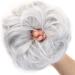 JJstar 2PCS Messy Bun Hair Pieces in Silver Grey - High Heat Resistant Synthetic Fiber Scrunchies for Women and Girls - Buy Online on GoSupps.com