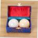 Lurrose 2-Piece Baoding Balls Set - Meditation & Massage Balls with Bell - Yellow Marble Stone Balls for Stress Relief & Relaxation - Buy Online on GoSupps.com