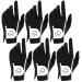 FINGER TEN New Mens RainGrip Hot Wet Weather Comfort Extra Value Left Hand LH and Right Hand RH Durable Golf Gloves Value 6 Pack Black M/Large Left