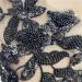 Beaded Flower Patches Sequin Applique Lace Trim - Black 17 * 5.5 - DIY Wedding Dress Sewing Motif - Buy Online on GoSupps.com