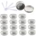 empty jars with lids cosmetic jar B0CL9KV58748 PC 10ml Blue Empty Round Aluminium Tins with Screw Lids Storage Jars Cosmetics Containers Pots with 6 Spatula (Color : Gold Size : 15ml) (Color : Silve