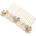 FRCOLOR Pearl Headpiece alloy rhinestone hair bridal hair wedding hair Light weight hair Classic color hair bride hair accessory gold bowtie golden wedding hair Rhinestone Hair Accessories - Buy Online on GoSupps.com