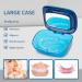Fiauli Retainer Case with Mirror - Two Layer Orthodontic Denture Box | Magnetic Closure for Mouth Guard & Braces - Blue - Buy Online on GoSupps.com