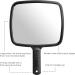 TRIXES Handheld Salon Hairdresser Mirror - Wide Angle 20x17.5cm - Black - Buy Online on GoSupps.com