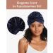 Shop Lilysilk 100% Mulberry Silk Sleeping Cap | 19 Momme Dark Blue Bonnet for Curly Hair - Women's Night Sleep Headgear with Elastic Ribbon - Buy Online on GoSupps.com