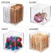 mDesign Prism Collection Cosmetic Organizer - 6 Pack, Clear/Rose Gold - Ideal for Bathroom, Bedroom, Vanity Countertop - Makeup Storage Bin for Brushes, Palettes, Lipstick, Blush - Buy Online on GoSupps.com