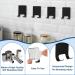 Buy Wllhyf 2-Piece Self-Adhesive Razor Bracket & Multi-Purpose Hooks - No Drilling Stainless Steel Towel Holder for Bathroom Bedroom & Kitchen - Black - Buy Online on GoSupps.com