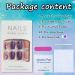 24 Pcs French Tip Short Square Press on Nails Purple Shiny Powder - Cute Designs for Women & Girls | Acrylic False Nails Full Cover Stick on Nail Decor PT10 - Buy Online on GoSupps.com