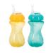 Nuby 2PK No-Spill Cup with Flexi Straw  10oz  Colors May Vary