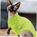 Yardwe Pet Kitten Sweater - Breathable Winter Jacket for Cats | Cozy Coats & Costumes | Light Green | Perfect for Autumn & Winter - Buy Online on GoSupps.com