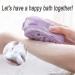 Draduo Silicone Bath Brush for Body - Double Sided Shower Brush - Cute Bear Shape - Blue & Purple - Buy Online on GoSupps.com