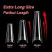 FITDON XXL Long Coffin Nail Tips - 600pcs Clear Acrylic Fake Nails for Salons and DIY Nail Art - Buy Online on GoSupps.com