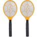 2 Pack Bug Zapper Electric Fly Swatter Zapper - Indoor Outdoor Zapping Racket for Pest Control - Safe to Touch with 3-Layer Safety Mesh Yellow