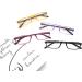 MODFANS Reading Glasses - 4 Pairs Fashion Readers Narrow Frame Spring Hinge for Men Women - 4 Mix Color - 2.0 2.5x - Buy Online on GoSupps.com