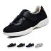 Optigard Women's Wide Diabetes Shoes Adjustable Closure Walking Breathable Non-Slip Sneakers Swollen Feet Diabetic Edemas Sneakers 8.5 Women/8.5 Men Black