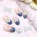 600 Pcs White Pearls 3D Nail Charms - Multi Shapes Heart Bowknot Star - Acrylic Beads for DIY Manicure & Jewelry - Buy Online on GoSupps.com