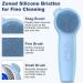 Sonic Facial Cleaning Brush | Urbuti Electric Silicone Face Scrubber - IPX7 Waterproof Deep Cleaning Tool for Men & Women - Blue - Buy Online on GoSupps.com