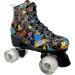 Premium Microfiber High-top Women's Classic Roller Skates - Double Row Indoor Outdoor Skates for Adults & Girls | Black Flash Wheel - Size 40 (US 8.5) - Buy Online on GoSupps.com