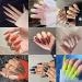 Feugole XXL French Coffin Nail Tips - 120pcs Natural Acrylic False Nails with Box for Nail Art - Buy Online on GoSupps.com