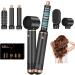5 in 1 Blow Dryer Brush Upgrade Hair Dryer Brush Air Curler Detachable Hot Air Brush Curling Brush Iron Negative Ion Air Curling Wrap Styler Hair Styling Tools for Drying Curling Straightening Black