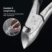 opove X5 Silver Podiatrist Toenail Clippers for Ingrown or Thick Nails - Precision Diabetic Pedicure Tool for Men - Buy Online on GoSupps.com